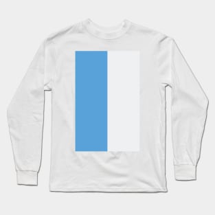 Dublin Sky Blue and White Halves Long Sleeve T-Shirt